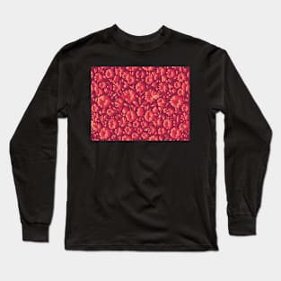 Red Wild Flowers Long Sleeve T-Shirt